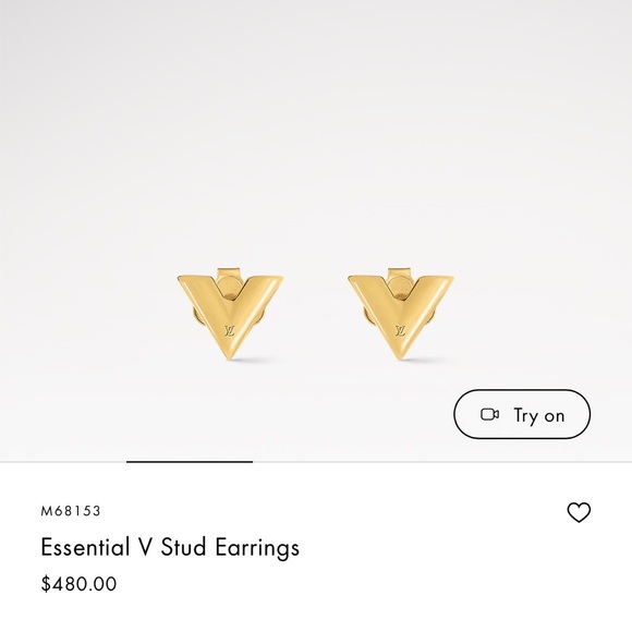 Louis Vuitton Essential V Stud Earring - Picture 2 of 2